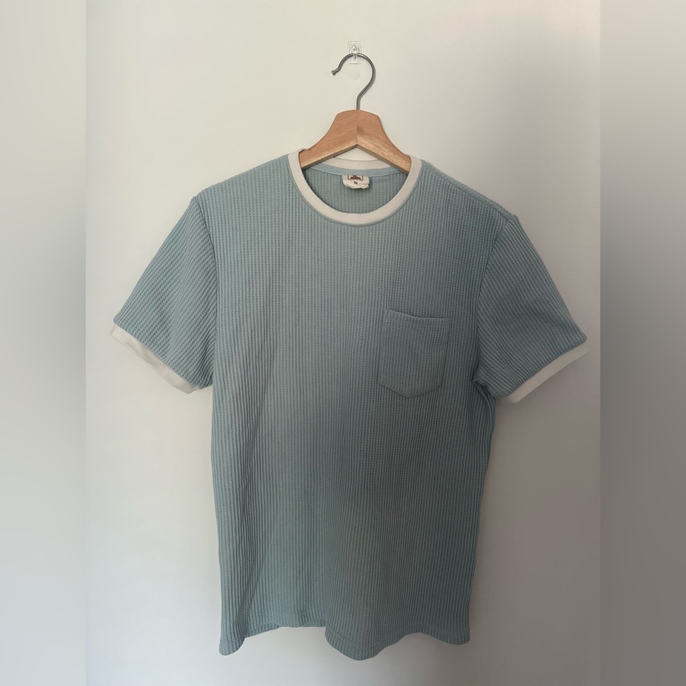 Dandy Del Mar - Men's Blue Waffle Knit Shirt